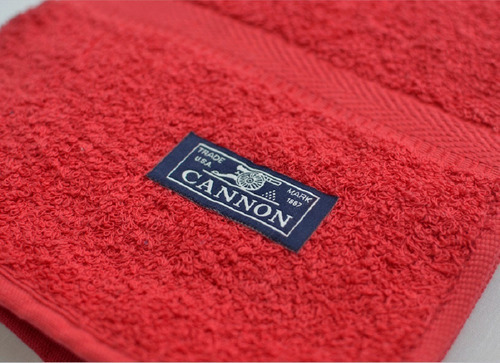 Juego De Toalla Y Toallón Cannon 520 G 100% Algodón - Lima Color Rojo