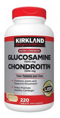 Glucosamina Condroitina 1500mg/1200mg Kirkland 220 Tabletas 