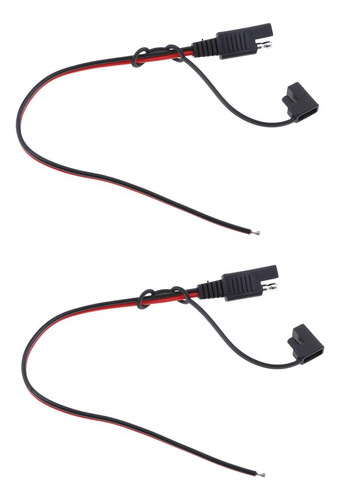 2x Conector Cable 18awg Batería De Panel Solar Sae