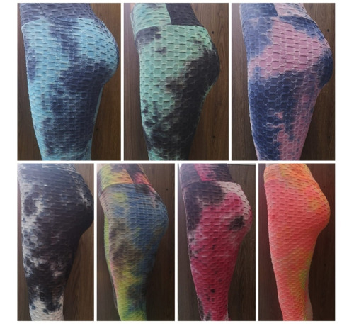 Leggings Lycra Mujer Talla U Scrunch Gym - Deportiva Colores