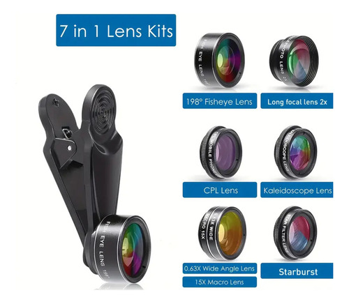 Set Premium Lentes Para Cámara De Celular Efectos Foto Lente Celular Variada - Son Efectos