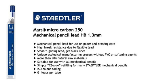 Grafite Staedtler Mars Micro Carbon 1,3mm Hb