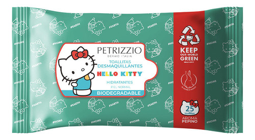 Toallitas Desmaquillantes Biodegradable Pepino Hello Kitty