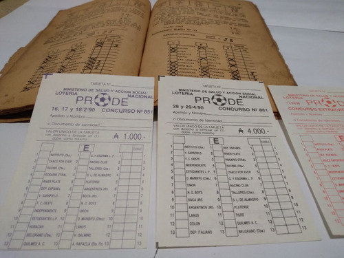 Fútbol Prode Boletas Originales + Libro!