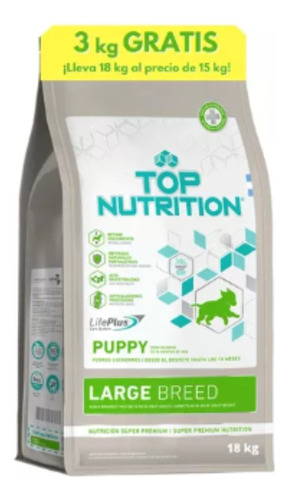 Top Nutrition Puppy Large X 15 Kg + 3 Kg - Happy Tails