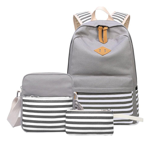 Abshoo Causal Mochila De Lona A Rayas Lindas Mochilas Para A