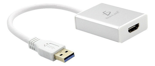 Cable adaptador HDMI de 1 USB macho a 1 HDMI hembra Ele-Gate CON25HDTV blanco/plata de 20cm