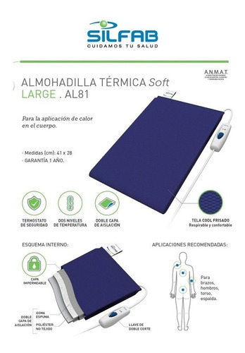 Almohadilla Eléctrica Espalda Silfab Large - Al81