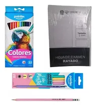 Comprar Combo Escolar Sencillo, Lapices, Colores Y Hojas Ministro.