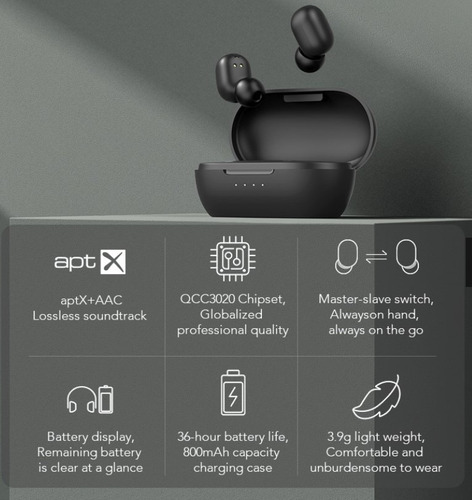 Audifonos Earbuds Haylou Gt1 Xr Airdots + Qualcomm - Stock