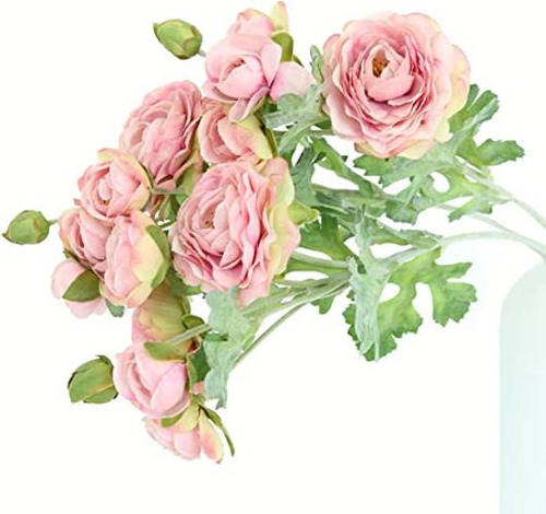 Htmeing Ramo De Flores Artificiales De Ranunculus 3