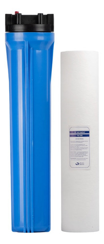 Carcasa + Filtro 20x2,5 Sedimentos Agua Dureza Sarro Azul