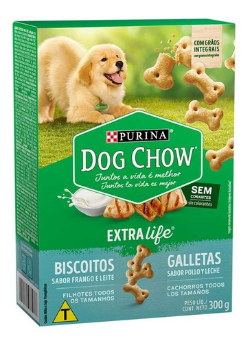 Galletas Snack De Pollo/leche Cachorro 300grf Dog Chow