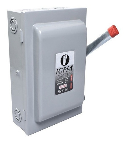 Interruptor De Seguridad De 3 Polos Trifasico 60a Igesa