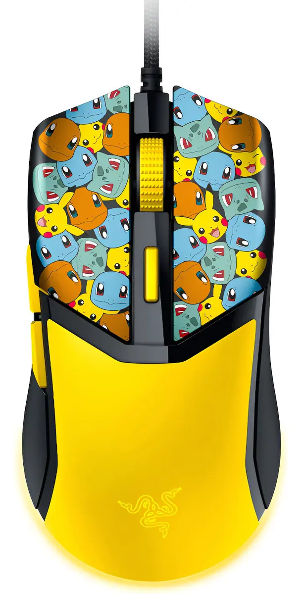 Mouse Razer Cobra Pokémon Kanto Starters Ed. 8500 Dpi amarelo