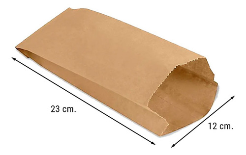 Imagen 2 de 10 de Bolsas De Papel Kraft 1 Kilo Pack 100 Bolsas