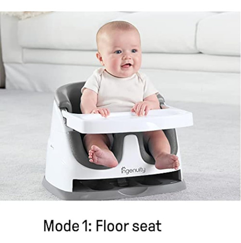 Silla Para Comer Asiento Elevador 2 En 1 Con Bandeja Slate Gris