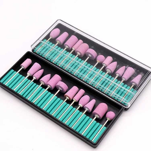 Set De Fresas Brocas Para Torno Electrico Manicure 12 Pcs