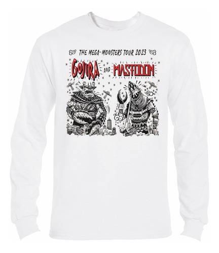 Polera Ml Gojira Mastodon The Meg Chile 23 Metal Abominatron