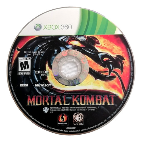 Mortal Kombat Solo Disco Xbox 360 (Reacondicionado)