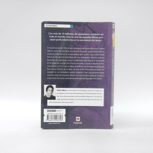 Martes Con Mi Viejo Profesor Mitch Albom Maeva Ediciones Bh2 (Usado)