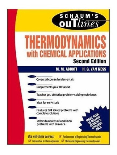 Schaum's Outline Of Thermodynamics With Chemical Applicat...