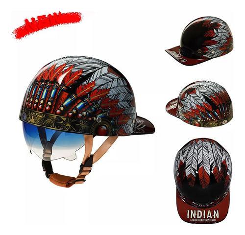 Motorcycle Open Helmet Baseball Cap