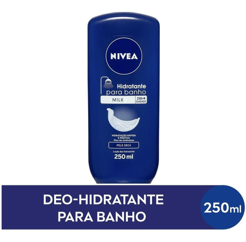  Loção Deo-Hidratante para Banho Nivea Milk Frasco 250ml