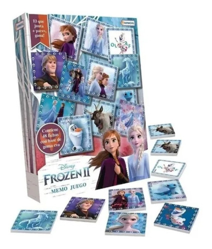 Juego Memotest Frozen Il Disney Base De Goma Eva 48 Pzs