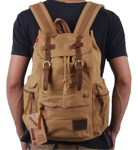 Mochila Para Hombre Táctica Militar Deportiva Escolar Retro