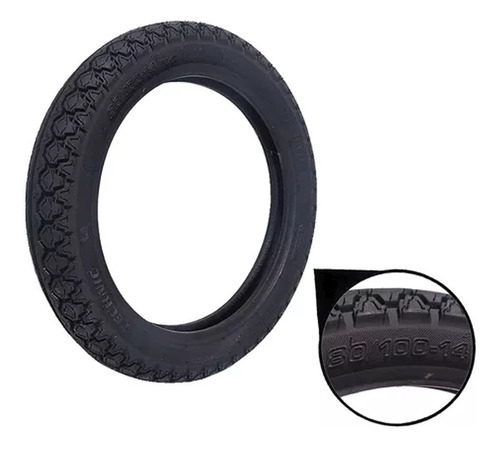 Kit Pneu Technic Tiger 80/100-14 Tras Camara Dream