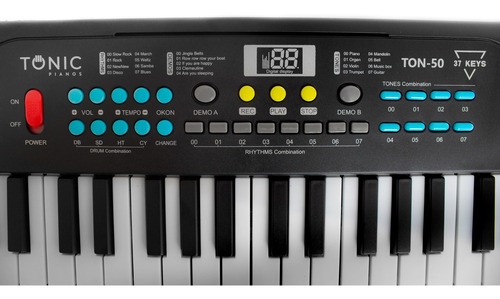 Imagen 2 de 5 de Teclado Tonic De 37 Teclas Ton-50