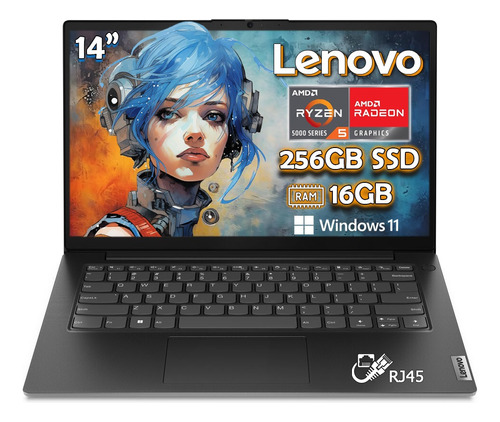 Laptop Lenovo V14 G4 Amd Ryzen 5 5500u 256gb Ssd 16gb Ram