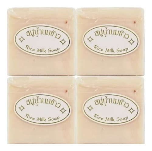 Jabón Blanco Sólido Leche Arroz, 65g, Aclarante Anti Manchas