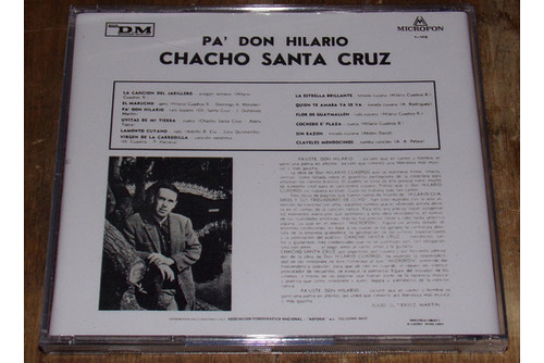 Chacho Santa Cruz Pa Don Hilario Cd Bajado De Lp Kktus 