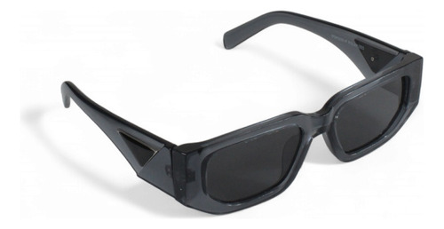 Lentes De Sol Rectangulares Estilo Moderno Unisex Gris Gris Oscuro Gris Oscuro