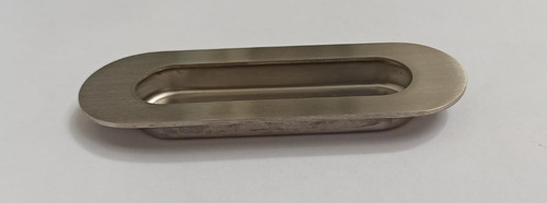 Imagen 4 de 7 de Tirador Cubeta Oval 120 X40mm Embutir Delta Acero Inoxidable