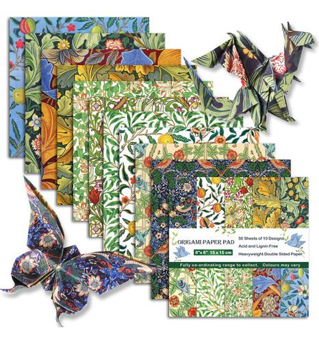 Origami Paper 6x6 Doble Cara 50 Hoja 10 Color Kit Japon Kits