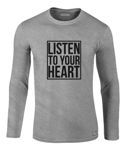 Camiseta Manga Larga Camibuso Listen To Your Heart Inp Eol