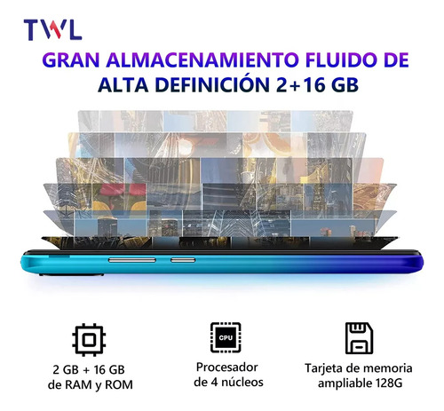 Twl Novi Teléfono 2gb Ram+16gb Facial Dual Sim Rojo