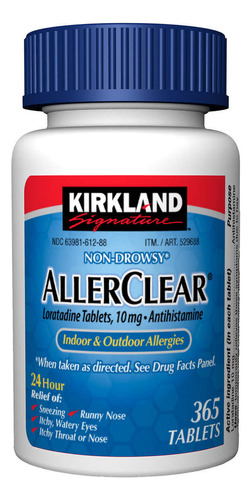 Kirkland Allerclear Alivio Alergia 24hr Similar Claritin