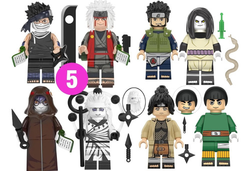 Set Figuras Naruto Anime Bloques Armable Shippuden Uzumaki 5