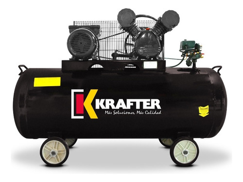 Compresor de aire eléctrico Krafter ACK 300-3HP 300L 3hp 220V negro