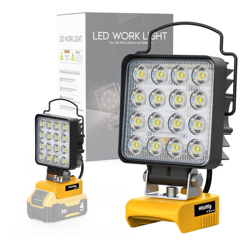 Mtiolhig Luces Led De Trabajo Para Batería Dewalt De 18 V/20