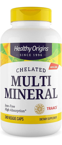 Healthy Origins Multi Mineral Traacs Sin Hierro 240 Capsules