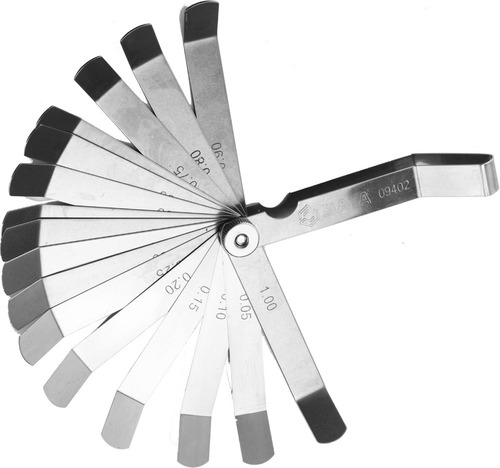 Calibrador De Galgas Acodado (0.05 A 1.00mm) 16pz Sata 09402