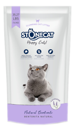 Piedras Stonecat Aglomerantes Lavanda X 16 Kg Kangoo Pet