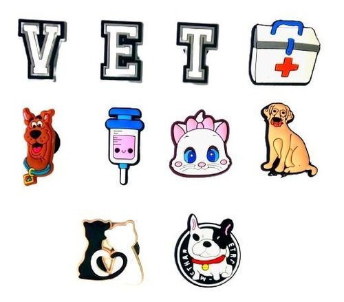 Pin Para Crocs Babuche Medicina Veterinária Kit Com 10 Pins