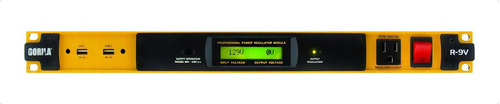 Regulador De Voltaje Gorila R-9v 2000 Watts 8 Salidas Full Color Amarillo
