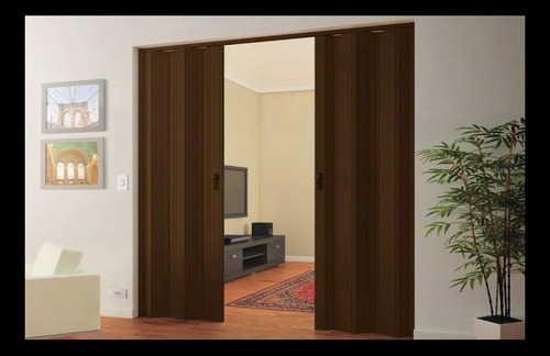 Puerta Plegable En Dos Hojas 1.63 X 2.10 Marrón